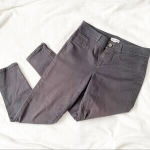 Calvin Klein charcoal gray jeans jegging ankle zip size 8 classiccore